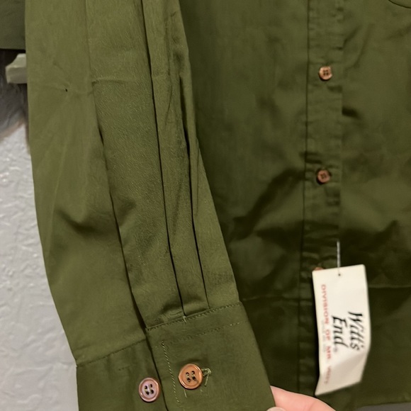 NWT witt’s end size M green long sleeves t shirt - Picture 5 of 5